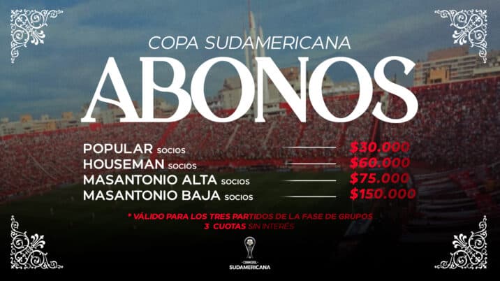 ¡Abonos para la Sudamericana!
