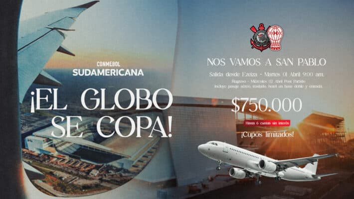¡Acompañá al Globo a Brasil en la Sudamericana!
