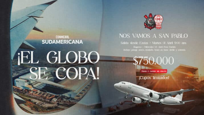 ¡Acompañá al Globo a Brasil en la Sudamericana!