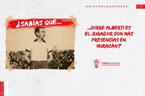 #HistoriaQuemera ¿Sabías que Jorge Alberti es el jugador con más presencias en Huracán?