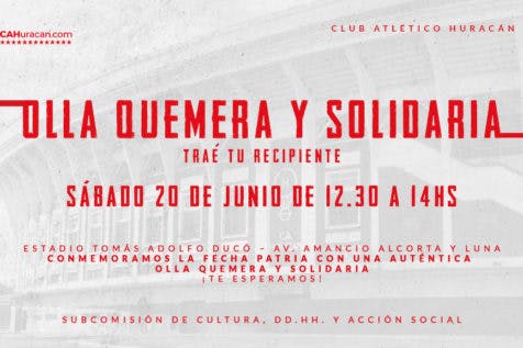 #OllaSolidaria: Huracán es parte de una nueva movida solidaria