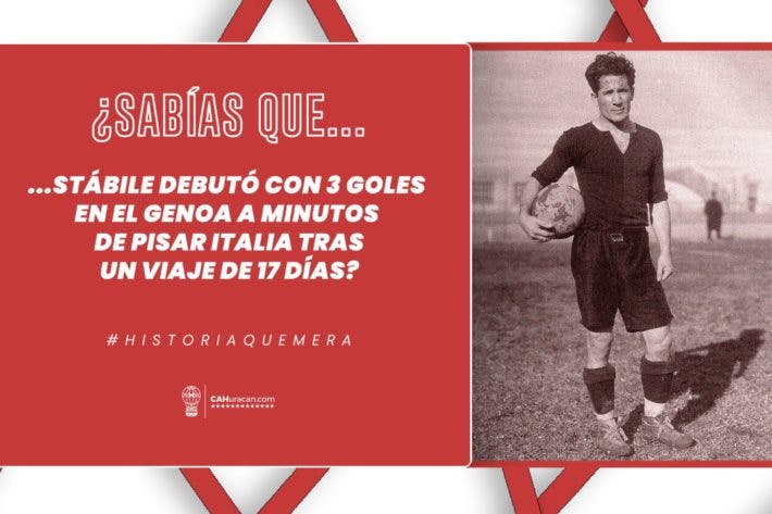 #HistoriaQuemera ¿Sabías que Stábile debutó con 3 goles en el Genoa a minutos de pisar Italia tras un viaje de 17 días?
