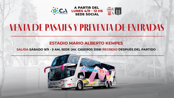 ¡Venta de pasajes para ir a Córdoba!