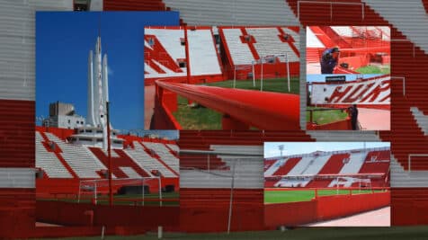 Remoción del tejido de la tribuna Guillermo Stábile