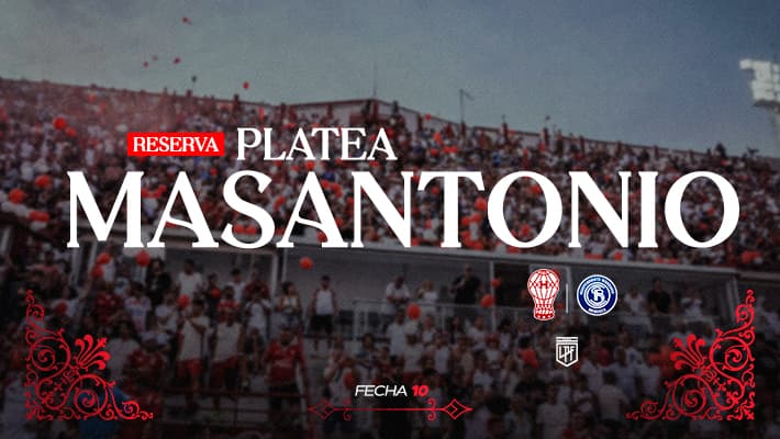 Reservas para la platea Masantonio ante Independiente Rivadavia