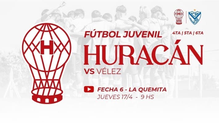 Juveniles: Huracán vs Vélez