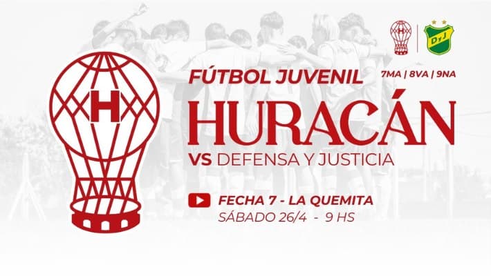 Juveniles: Huracán vs Defensa y Justicia