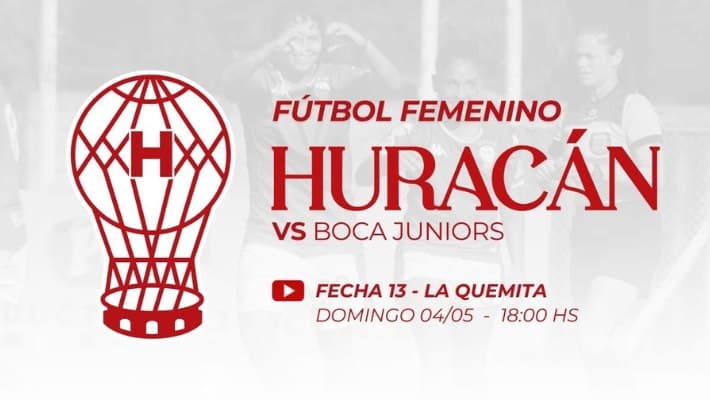 Fútbol Femenino: Huracán vs Boca Jrs.