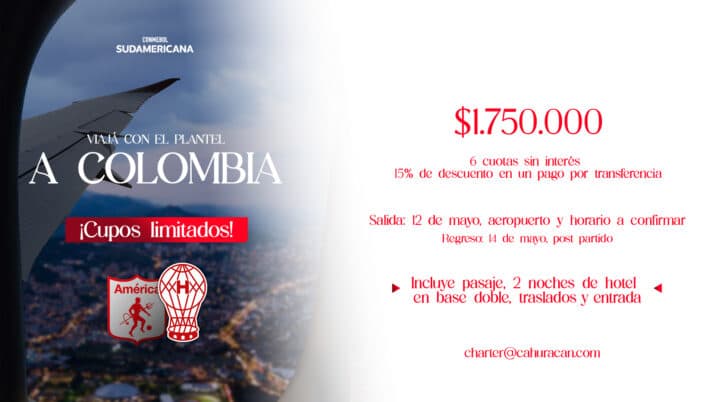 ¡Acompañá al Globo a Colombia en la Sudamericana!