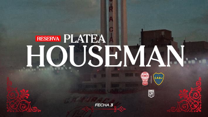Reservas para la platea Houseman ante Boca