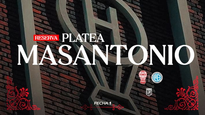 Reservas para la platea Masantonio ante Belgrano