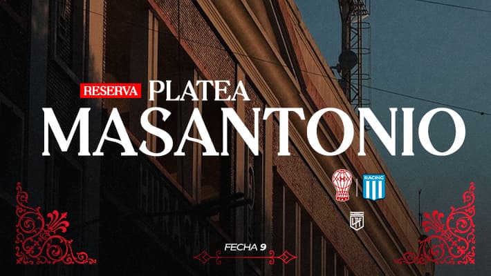 Reservas para la platea Masantonio ante Racing