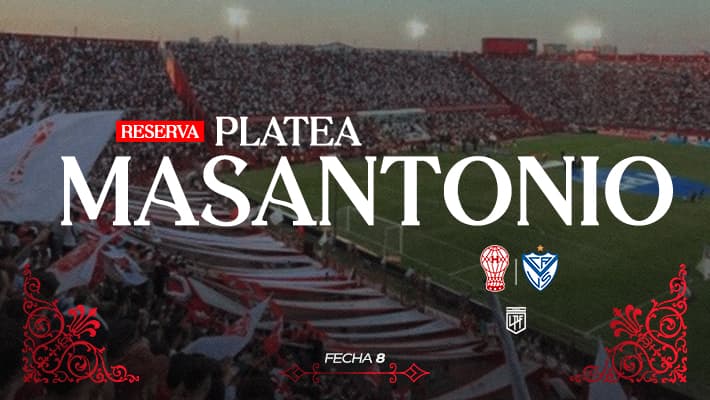 Reservas para la platea Masantonio ante Vélez