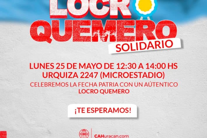 #LocroSolidario: Huracán es parte de una nueva movida solidaria