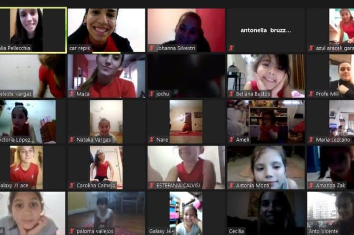 Clase virtual de Gimnasia Artística vía Zoom