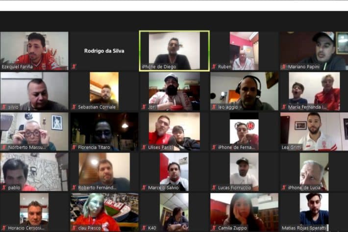 Leandro Grimi se reunió de manera virtual con la Peña Zona Sur
