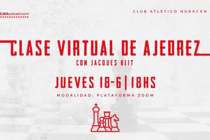 Clase virtual de Ajedrez con el Profesor Internacional Jacques Blit para los Huracanes del Mundo