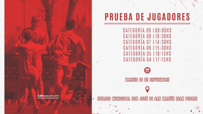 Prueba de jugadores en Huracán