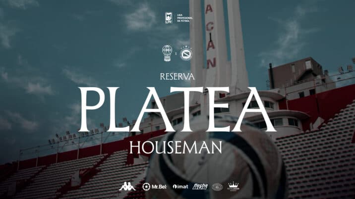 Reservas de la platea Houseman ante Argentinos Juniors